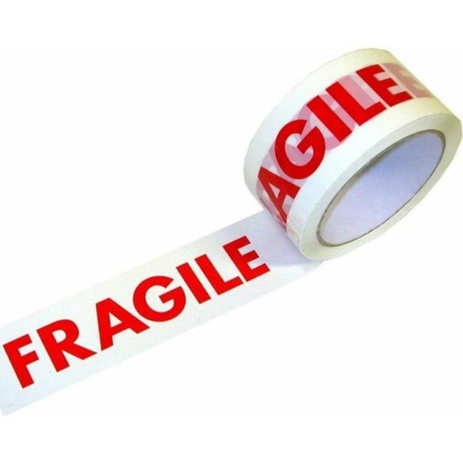 Bel lepilni low noise trak za pakiranje FRAGILE 50mm x 60m 3