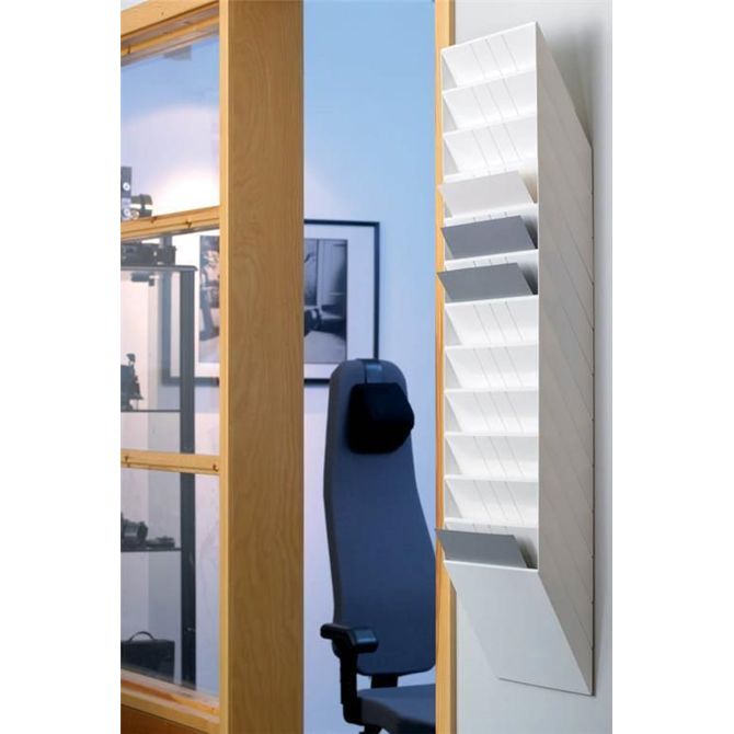 Durable Flexiboxx stenski nosilec 12 A4 ležeč bel 2