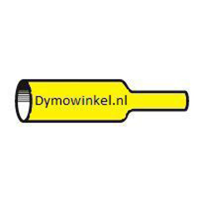 Dymo 18058 (S0718340) Rhino termo skrčljiva cevka D1  19mm x 1,5m črno na rumeno 2