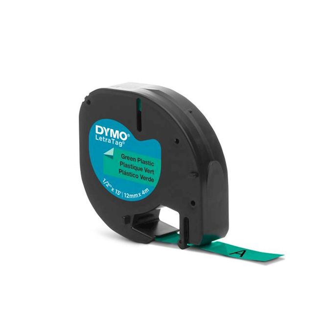DYMO LT trak 12 mm, črna na zeleni, 91204 2