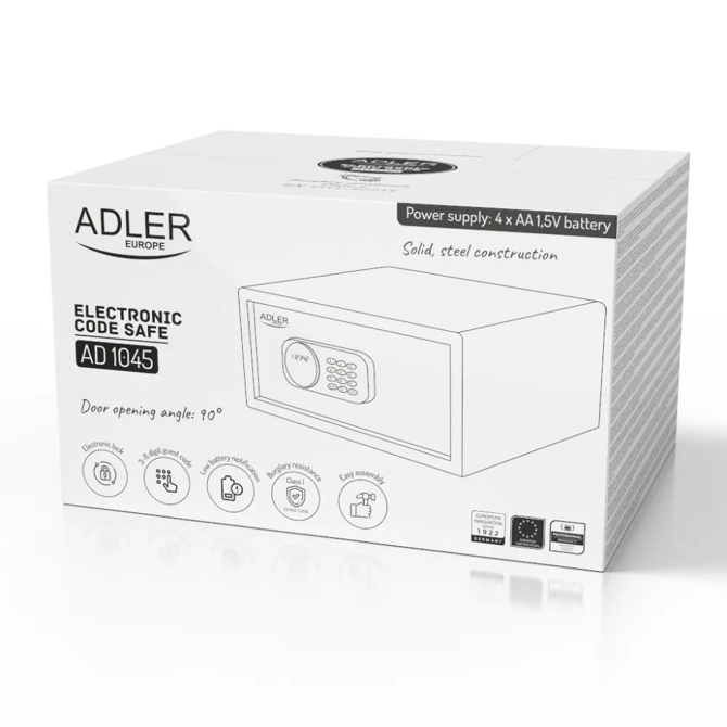 Elektronski sef s kodo in motorizirano ključavnico ADLER AD 1045 2