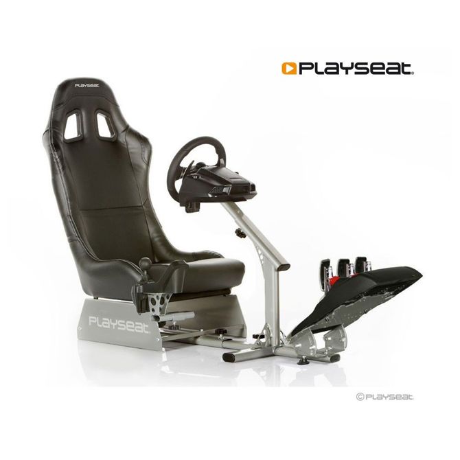 Gaming stol Playseat Evolution Black, črn okvir, vinil usnje, nastavljiv, zložljiv, za otroke in odrasle 2