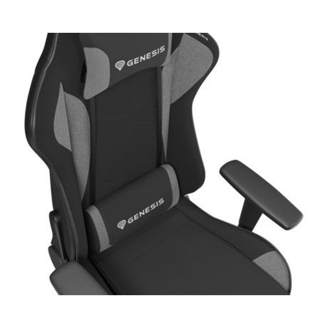 GENESIS NITRO 440 G2 gaming / pisarniški stol, ergonomski, nastavljiva višina / naklon, zibanje, 2x blazina, kolesa CareGLide™, črno siv 2