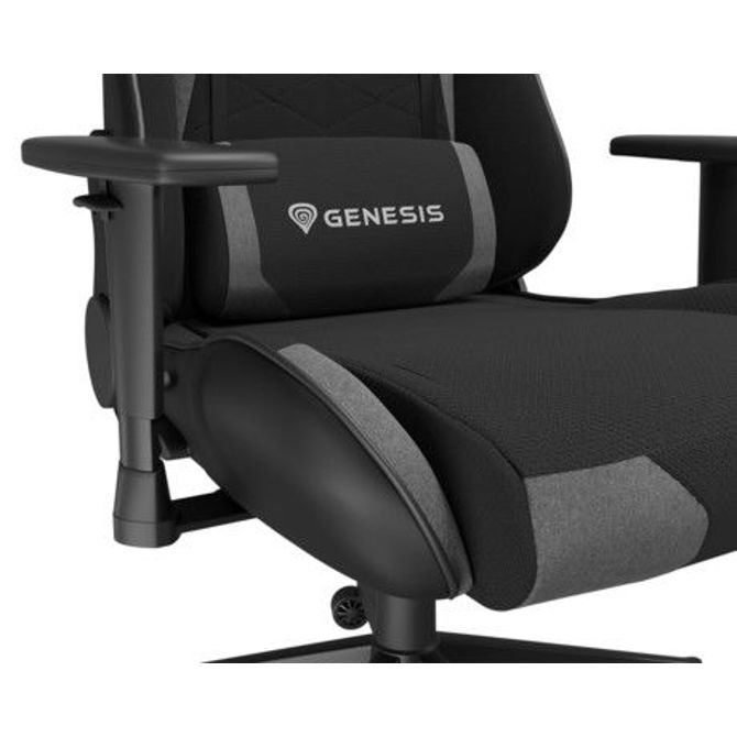 GENESIS NITRO 440 G2 gaming / pisarniški stol, ergonomski, nastavljiva višina / naklon, zibanje, 2x blazina, kolesa CareGLide™, črno siv 3