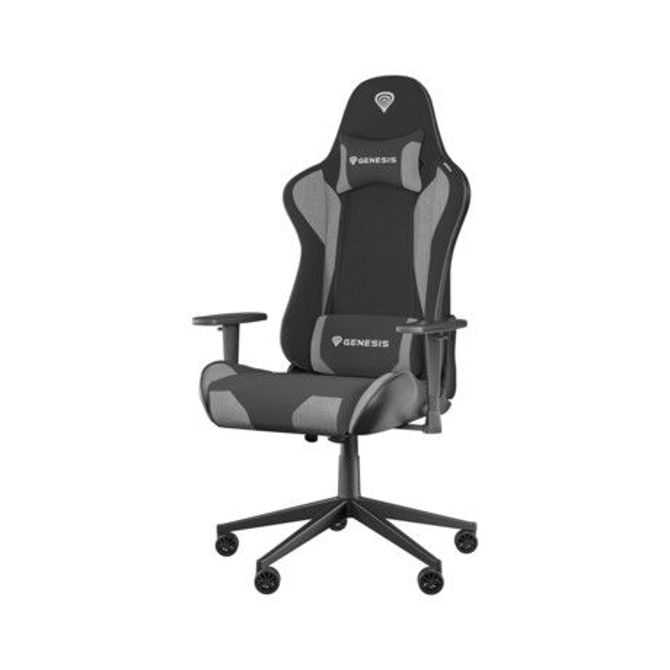GENESIS NITRO 440 G2 gaming / pisarniški stol, ergonomski, nastavljiva višina / naklon, zibanje, 2x blazina, kolesa CareGLide™, črno siv 5