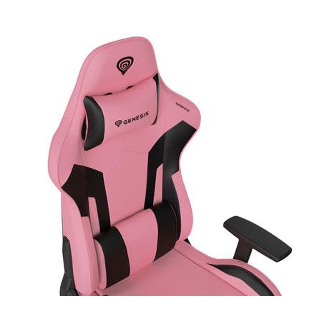 Gaming stol Genesis Nitro 720 gaming stol, ergonomski, nastavljiva višina / naklon, 3D nasloni za roke, kolesa CareGlide™, roza črn 4