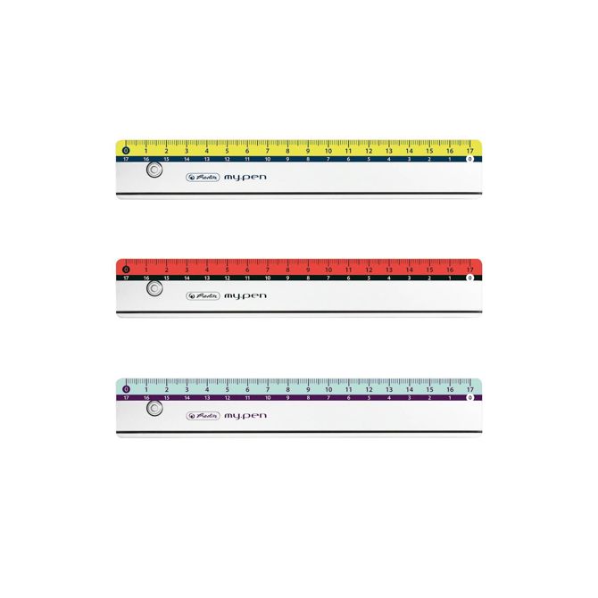 Herlitz ravnilo my.pen, 17 cm, sort barve 2