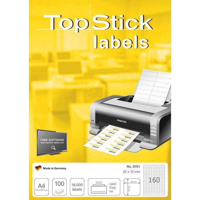 Herma etikete TopStick, 22x12 mm, 100/1 3