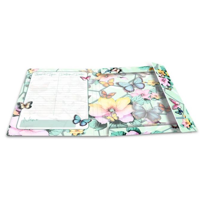 Herma mapa s klapo in elastiko, A3, Butterflies 3