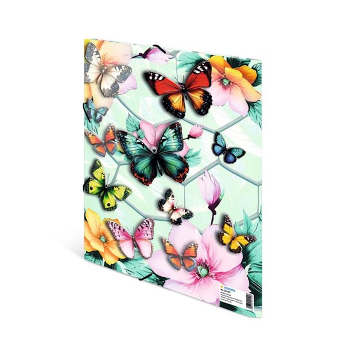 Herma mapa s klapo in elastiko, A4, Butterflies 4