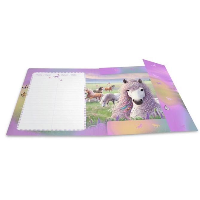 Herma mapa s klapo in elastiko Horse World, A4 2