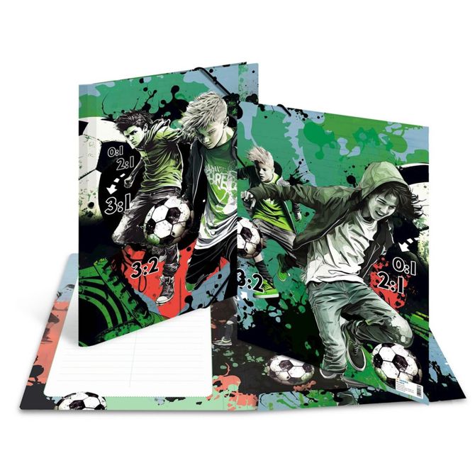 Herma mapa s klapo in elastiko Soccer, A3 4