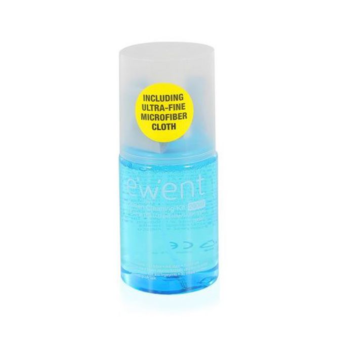 Komplet za čiščenje zaslonov, 200ml tekočine in krpica, Ewent 2