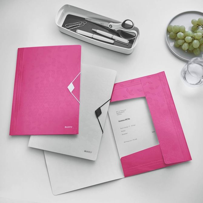 Leitz mapa s klapo in elastiko WOW, A4, pink PK45990023 3