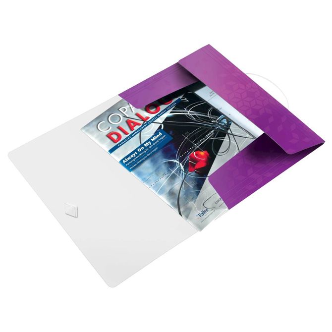 Leitz mapa s klapo in elastiko WOW, A4, vijola PK45990062 2