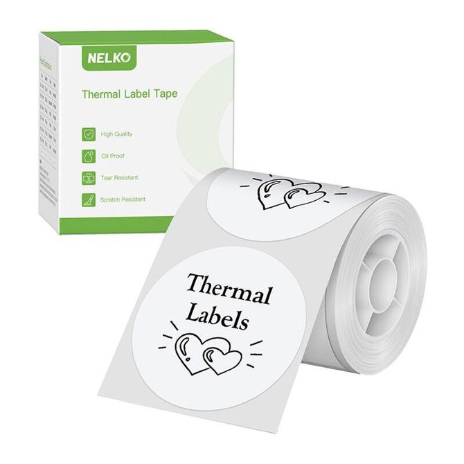 Nelko termo etiketa za tiskalnik etiket PM220 (bela, 50*50 mm) 2