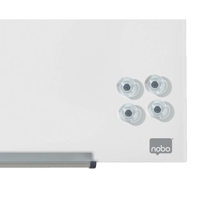 Nobo magnetki 32 mm, prozorni za steklene table, 4/1 4