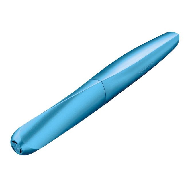 Pelikan nalivno pero Twist + 2x črnilni vložki, Frosted Blue, na blistru 2