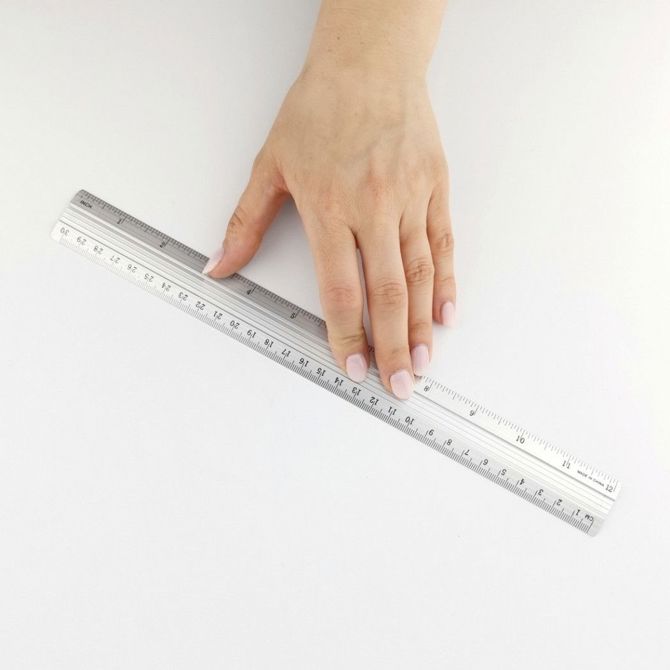 Ravnilo 30 cm aluminij siv levia 009889 2