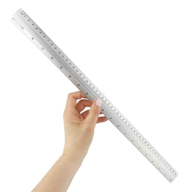 Ravnilo 50 cm aluminij siv levia 009890 4