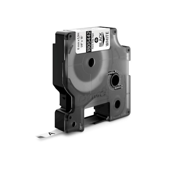 RHINO IND trak 6 mm, črna na beli, trajni poliester 2