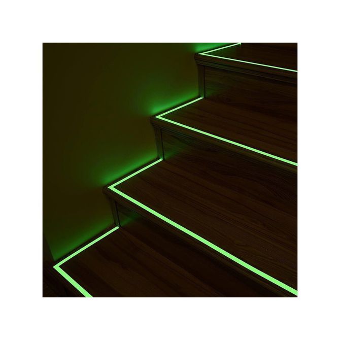 Samolepilni fluorescentni trak 3cm svetleč v temi 5m 2