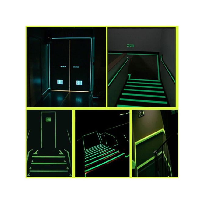 Samolepilni fluorescentni trak 3cm svetleč v temi 5m 6
