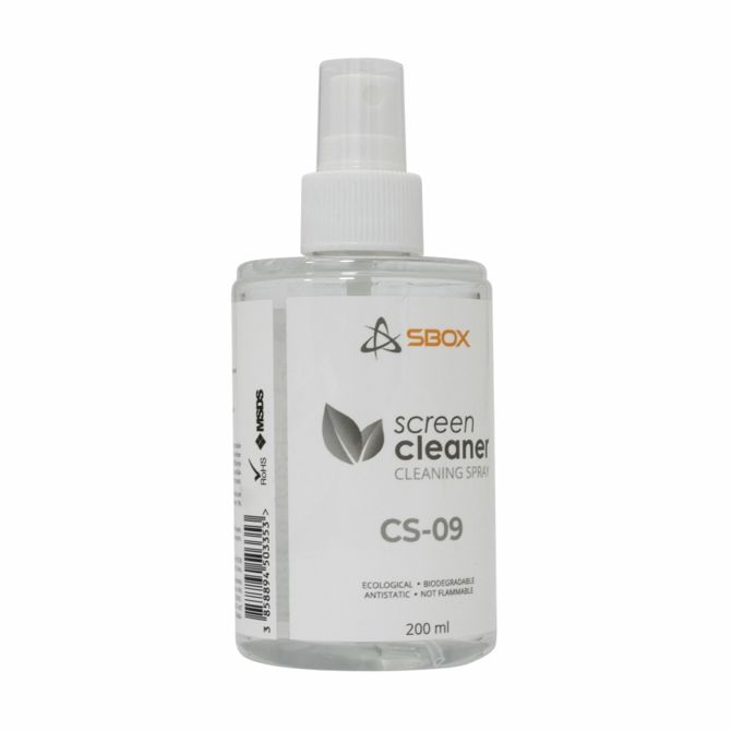 SBOX čistilni set za ekrane in ostale steklene površine 200ml neutral CS-09 2