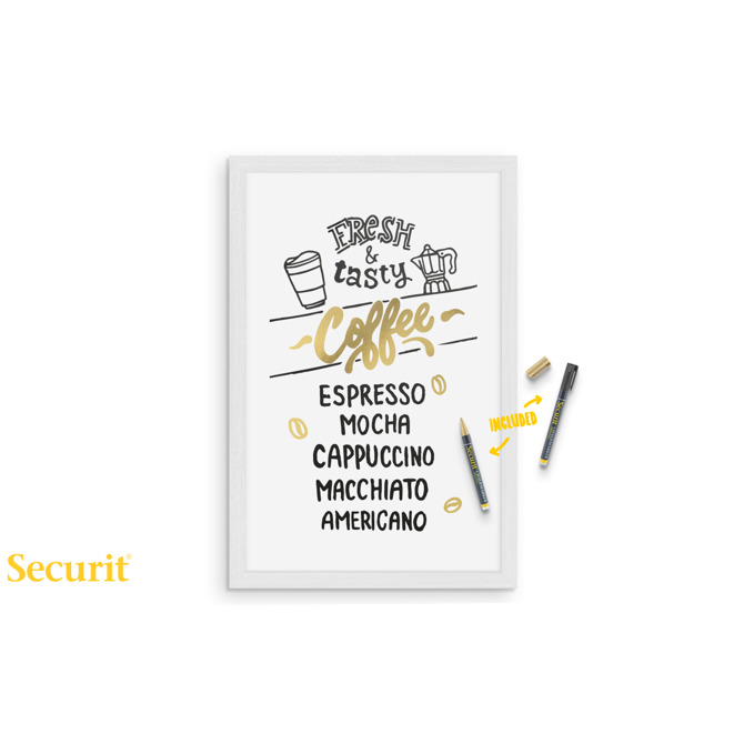 Marker s tekočo kredo Securit®, 2 mm, črn, 2 kosa 3