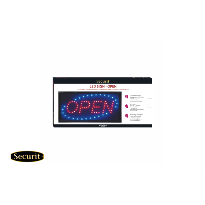 Securit svetlobni NAPIS OPEN za privabljanje strank  LSOPEN 4
