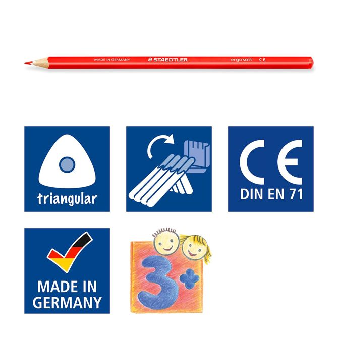 Staedtler barvice Ergosoft 12/1, v plastičnem etuiju 5