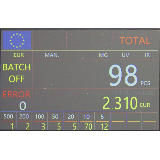 Števec in detektor bankovcev CCE 3020 4