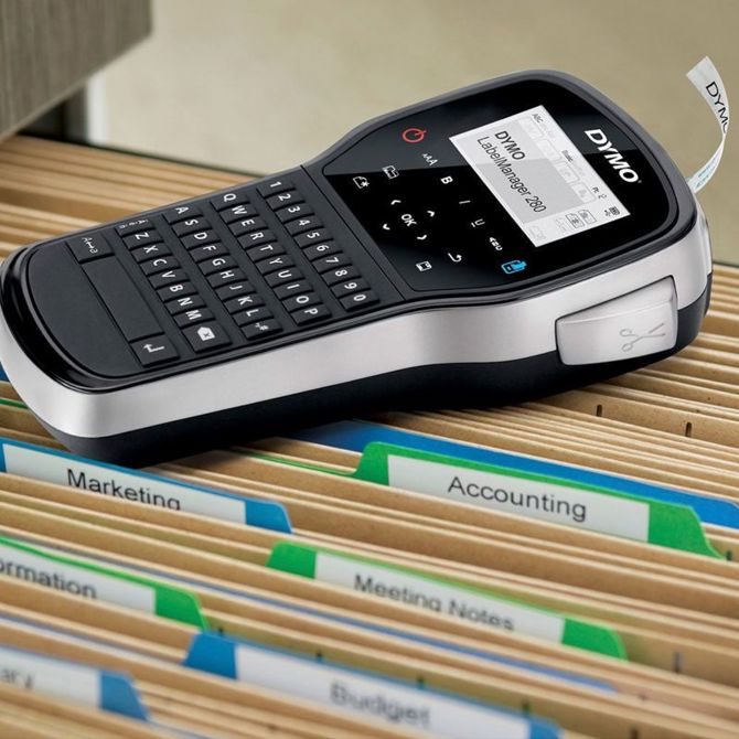 Tiskalnik nalepk Dymo LabelManager 280 prenosni, črna, AZERTY, USB, polnilna baterija 2