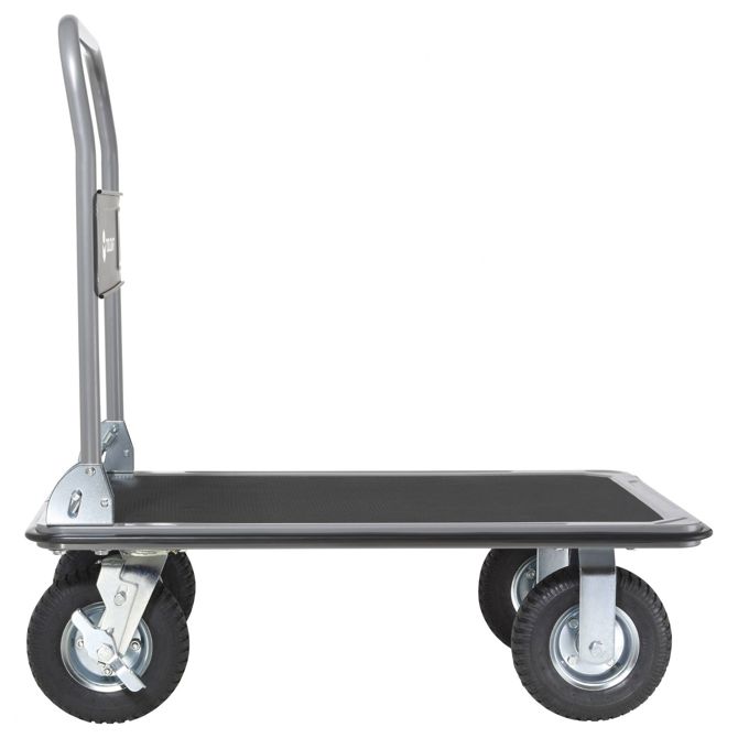 Voziček s platformo Toolcraft TO-10245330, jeklen, zložljiv, 300 kg nosilnosti, TÜV GS, gumirana kolesa 4