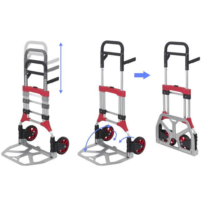 Transportni voziček za stopnice Toolcraft TO-9611529, zložljiv, do 200kg 6