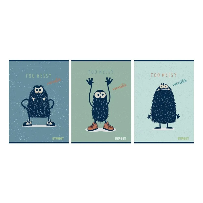 Zvezek Street Monsters A4 mali karo 5