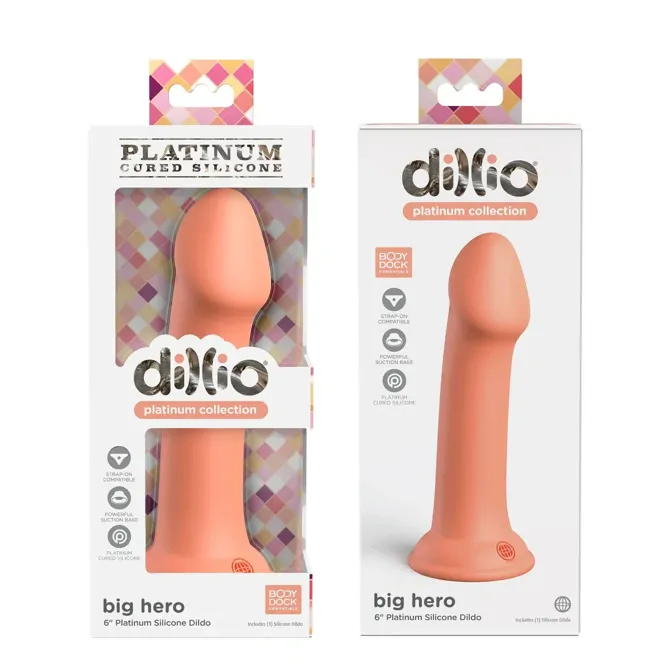 Dildo Dillio Platinum Big Hero, oranžen