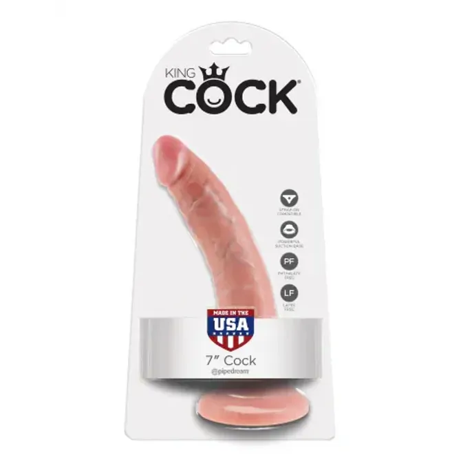 Dildo Pipedream King Cock 7, 17,8 cm, svetle kožne barve