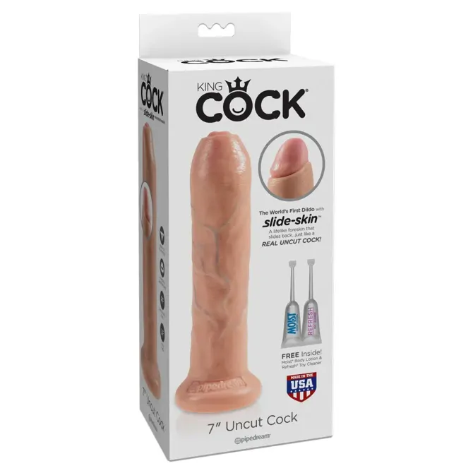Dildo King Cock Light Uncut, 17 cm