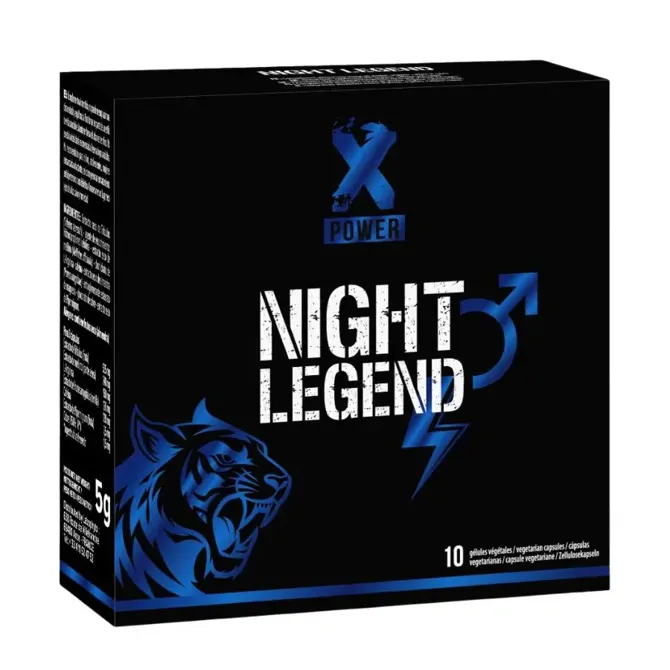 Erekcijske tablete XPower Night Legend 10/1, rastlinska formula, L-arginin, kofein, občasna uporaba