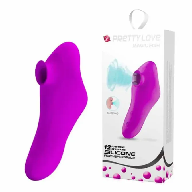 Klitoralni stimulator Pretty Love Magic Fish, USB-polnjenje, vijoličen