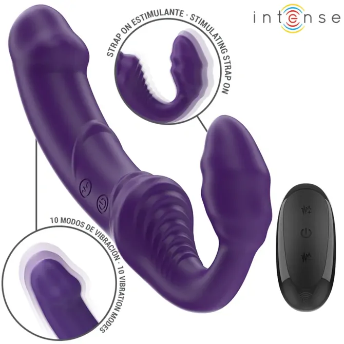 Strap-on Intense Fun Jill Remote Control, vijoličen