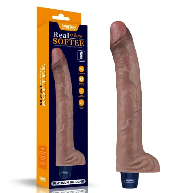 Vibracijski penis Lovetoy Real Softee Flesh, 26,92 cm
