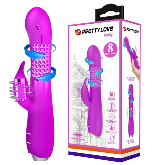 Vibrator rabbit Pretty Love Molly, vijoličen