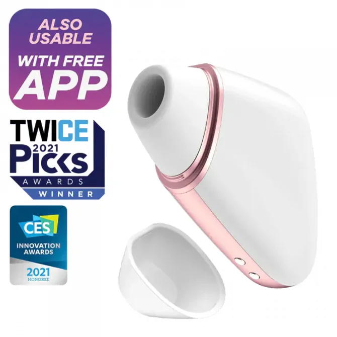 Klitoralni stimulator Satisfyer Love Triangle App White, aplikacija, USB-napajanje, bel