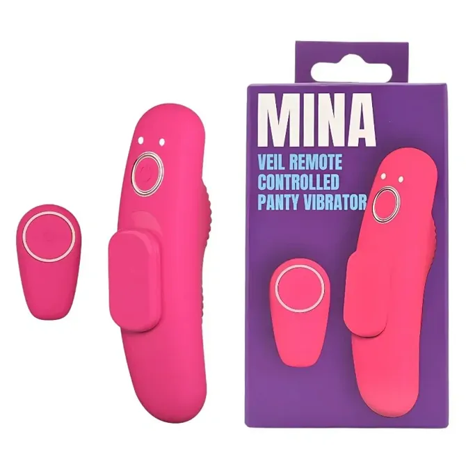 Vibrator za hlačke Mina Pink, 10 vibracijskih načinov, daljinsko upravljanje, magnetno USB polnjenje, silikonska površina, roza barve