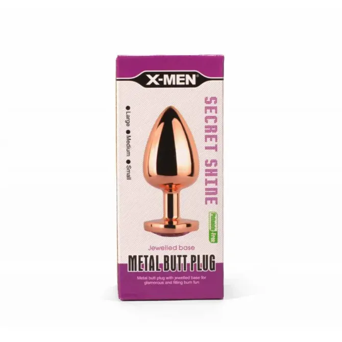 ANALNI ČEP X-MEN Secret Shine Rose Gold Heart (L) 5