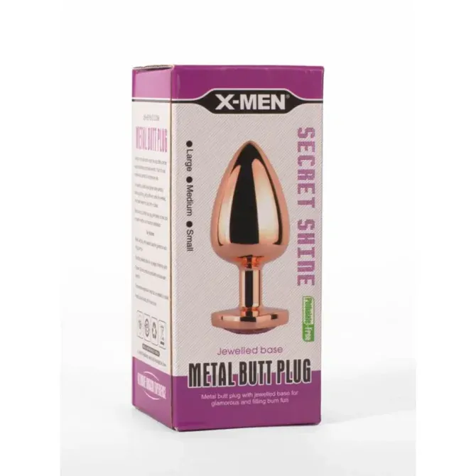 ANALNI ČEP X-MEN Secret Shine Rose Gold Heart (L) 6