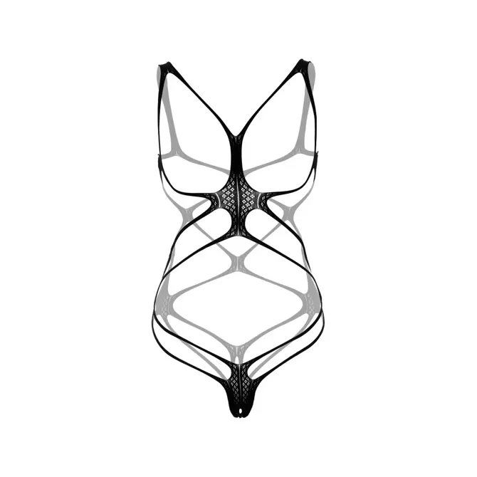 Body Daring Intimates Strappy Open Cup, črn 4