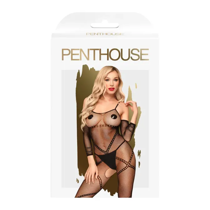 Bodystocking Penthouse Under Arrest, črn  3